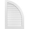 Ekena Millwork Quarter Round Top Right Surface Mount PVC Gable Vent w/ 3-1/2"W x 1"P Standard Frame, 28"W x 42"H GVPQR28X4201SF - alternate 1